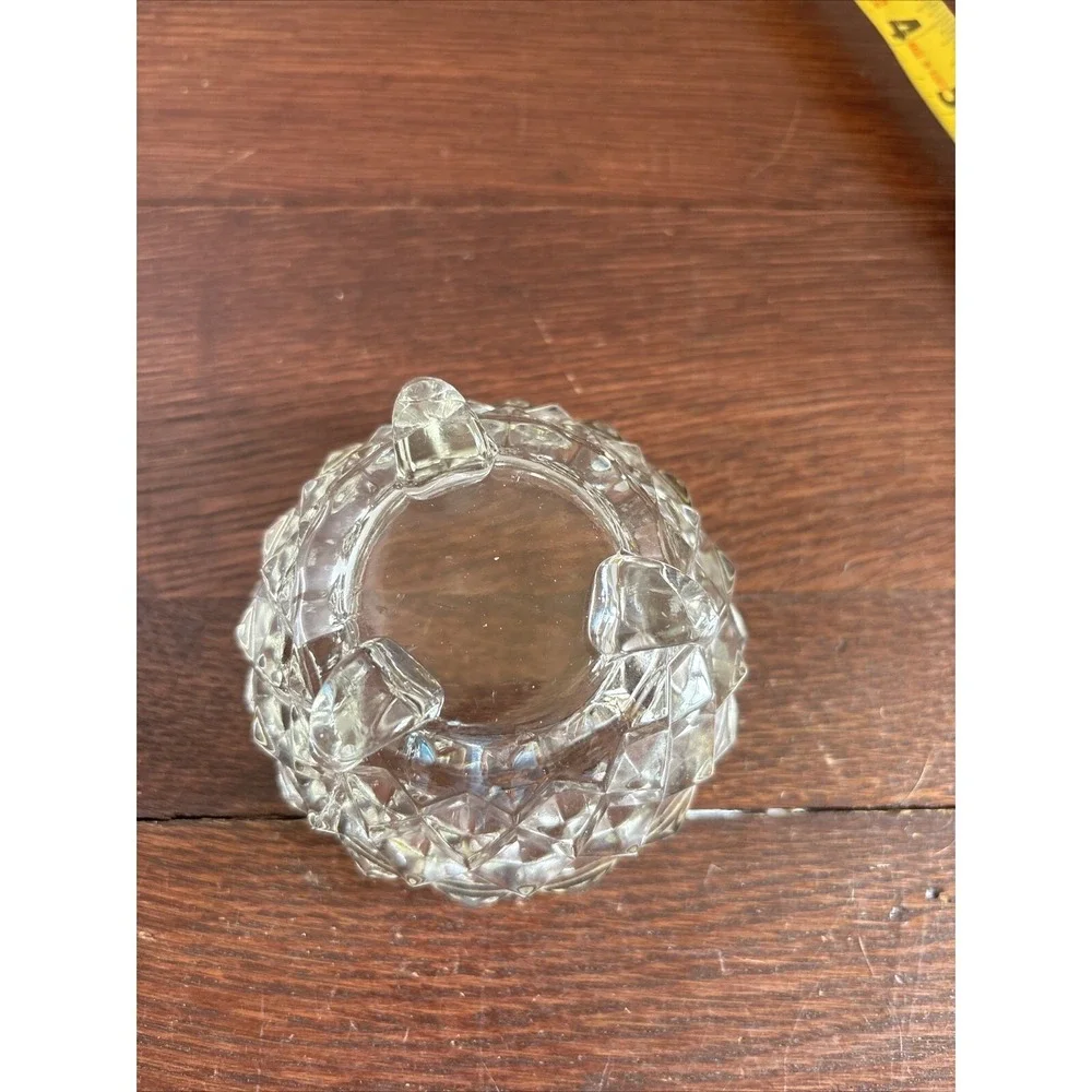 Vtg‎ Fostoria American Clear  3-Footed Open Sugar Bowl Excellent